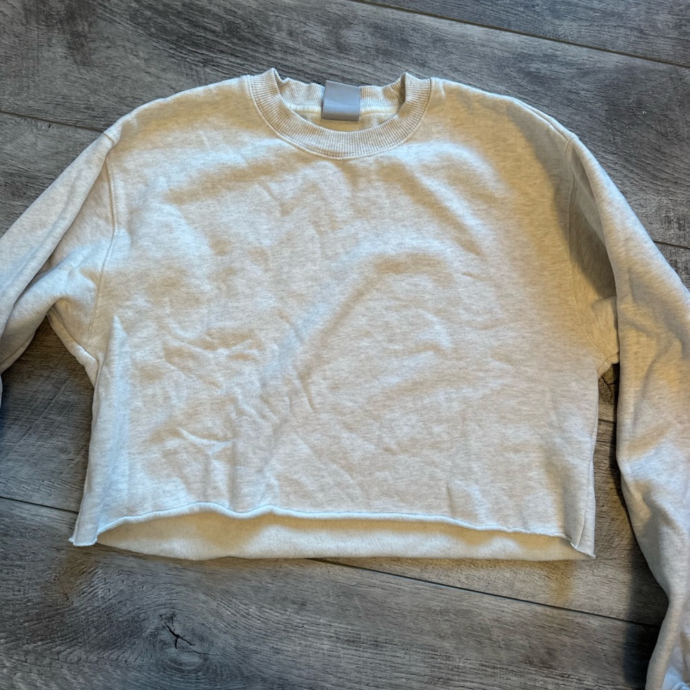 TNA Cropped Cozy Fleece in Cream